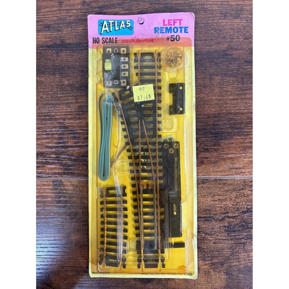Atlas HO Scale Snap-Switch Left Remote #50 Vintage Brass Track New in Pack